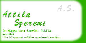 attila szeremi business card