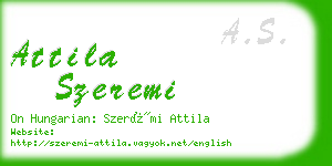 attila szeremi business card